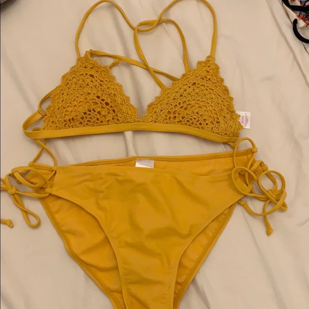 Exhilaration Yellow swim suit!